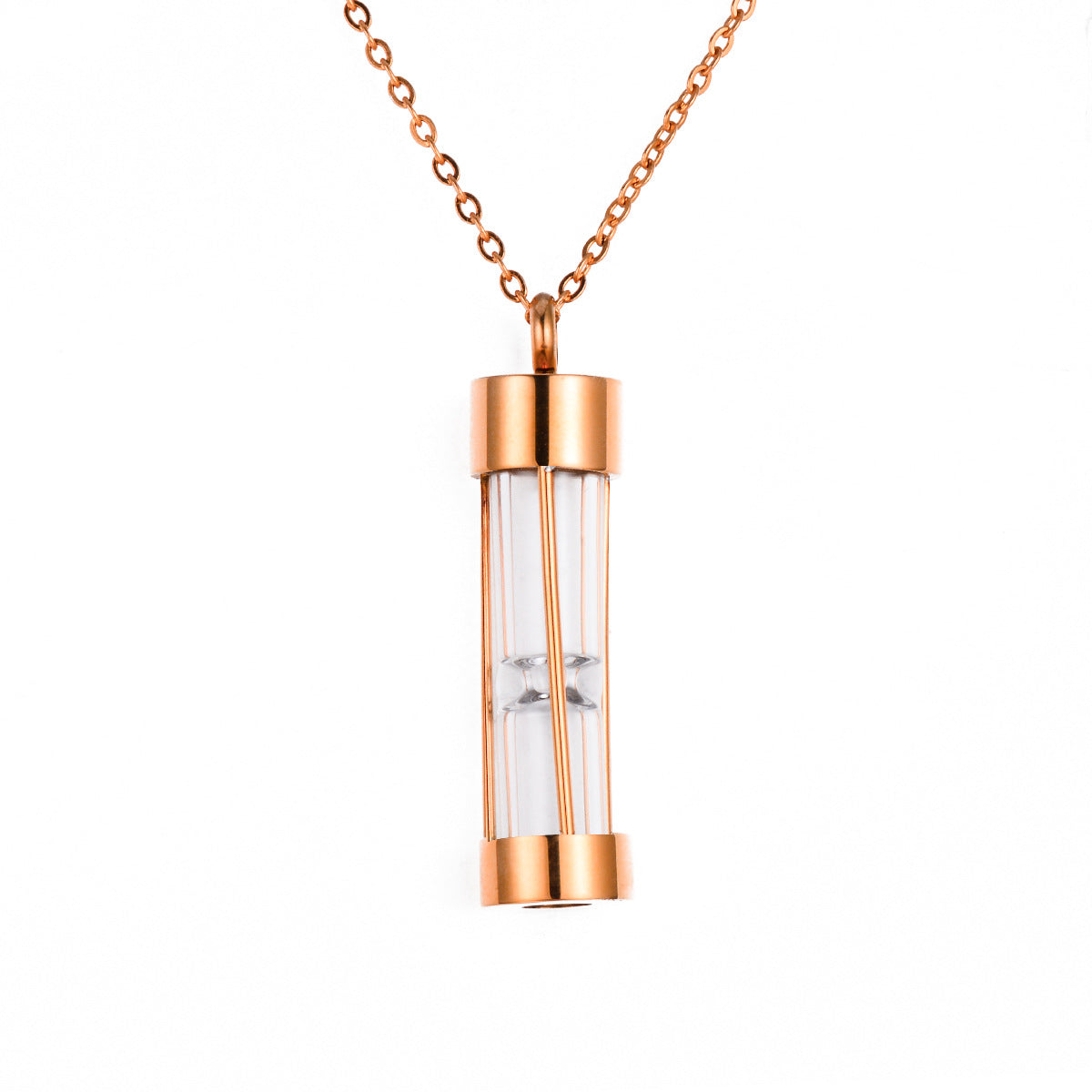 Damen Pendelkette mit modernem Sanduhr-Anhänger Shop Nory