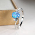 Damen Ring mit Opalstein und funkelnden Zirkonia Shop Nory