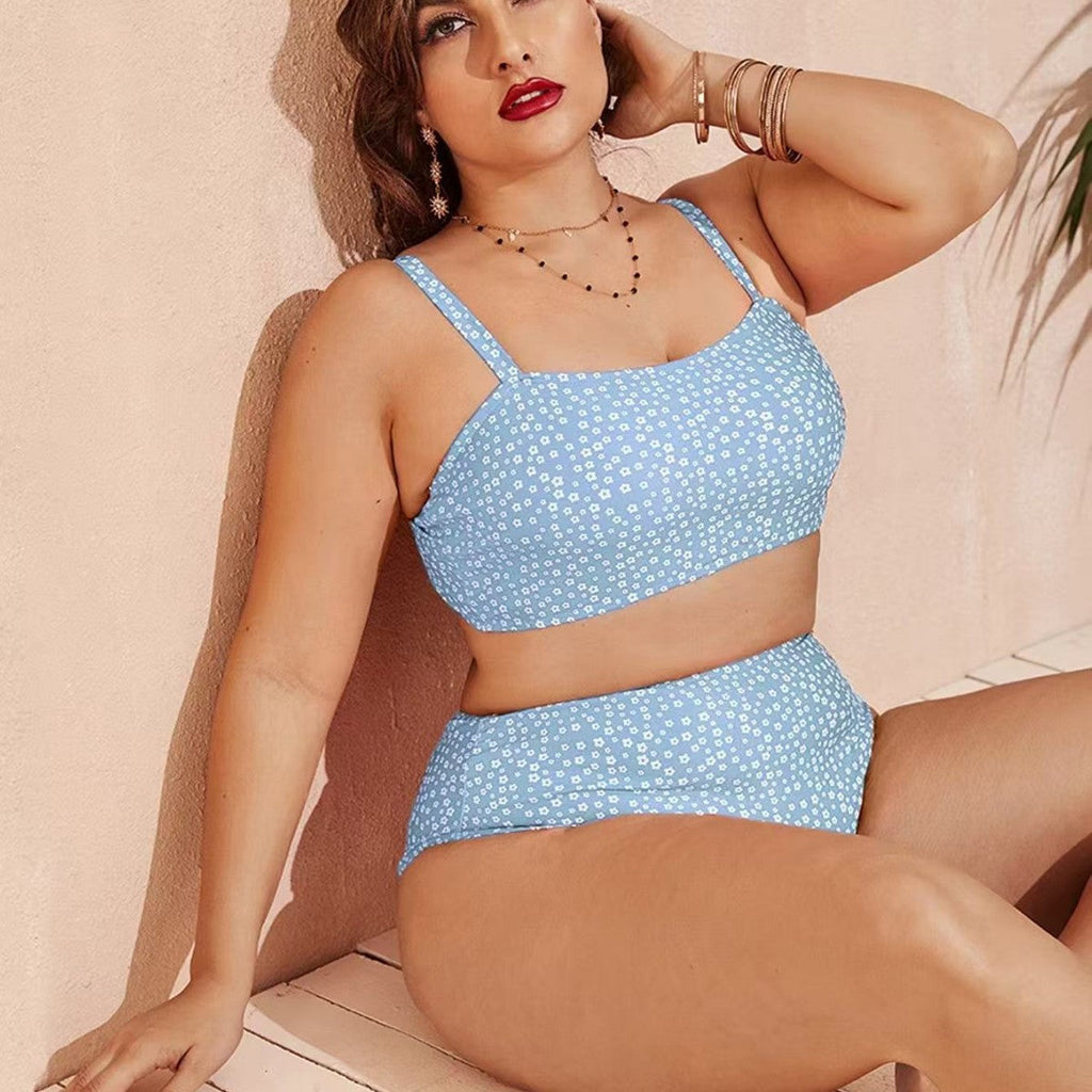 Damen Hochgeschnittener Bikini mit verspieltem Punktedesign
