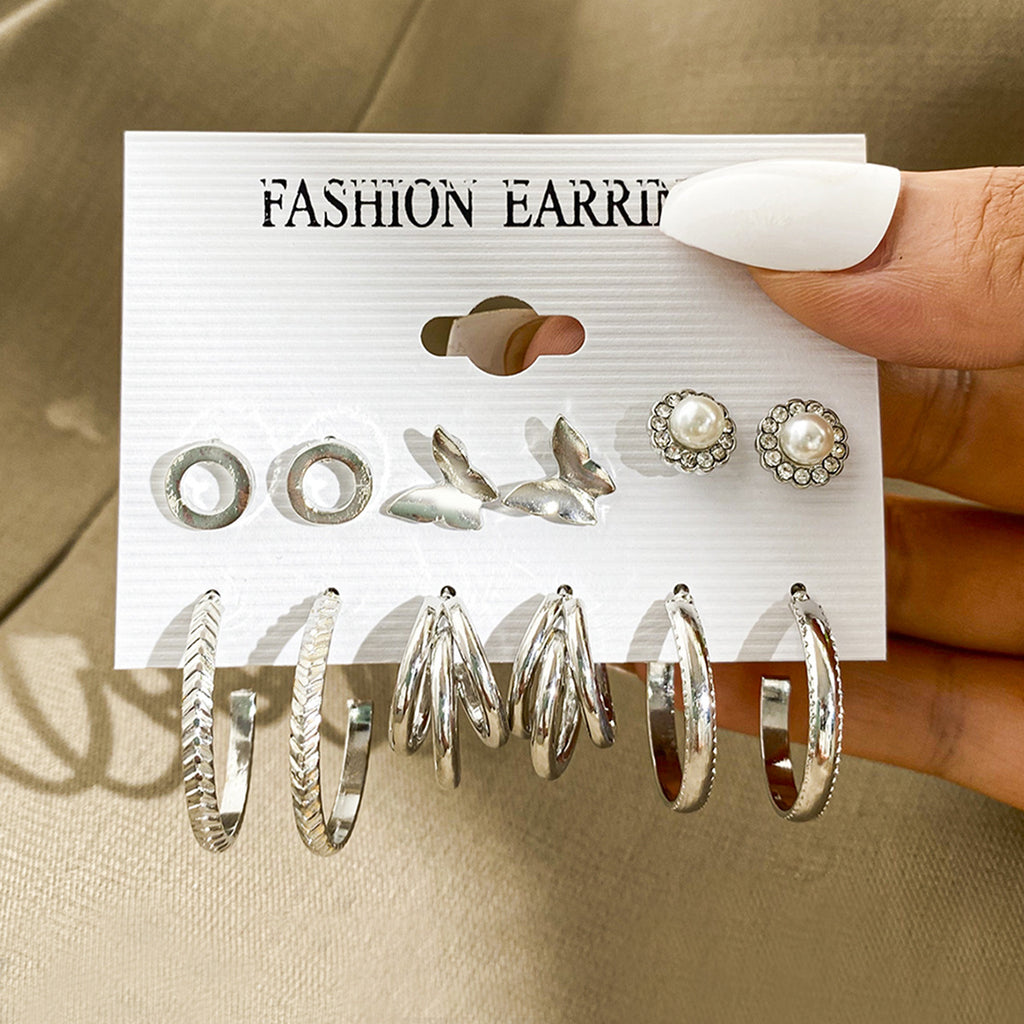 Damen Ohrringe-Set mit eleganten Designs und verschiedenen Anhängern Shop Nory