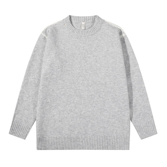 Unisex Oversize Feinstrick-Pullover mit Rundhalsausschnitt und Rippenbündchen Shop Nory