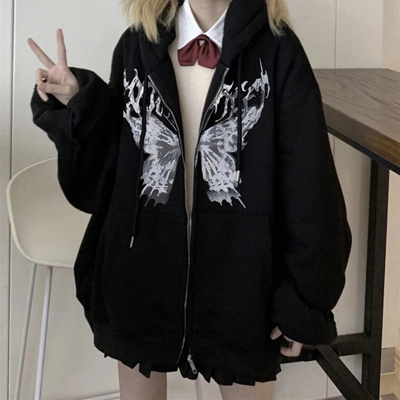 Damen nan oversized Zip-Hoodie mit verlängertem Saum weichem Fleece-Innenfutter und Kängurutaschen Shop Nory