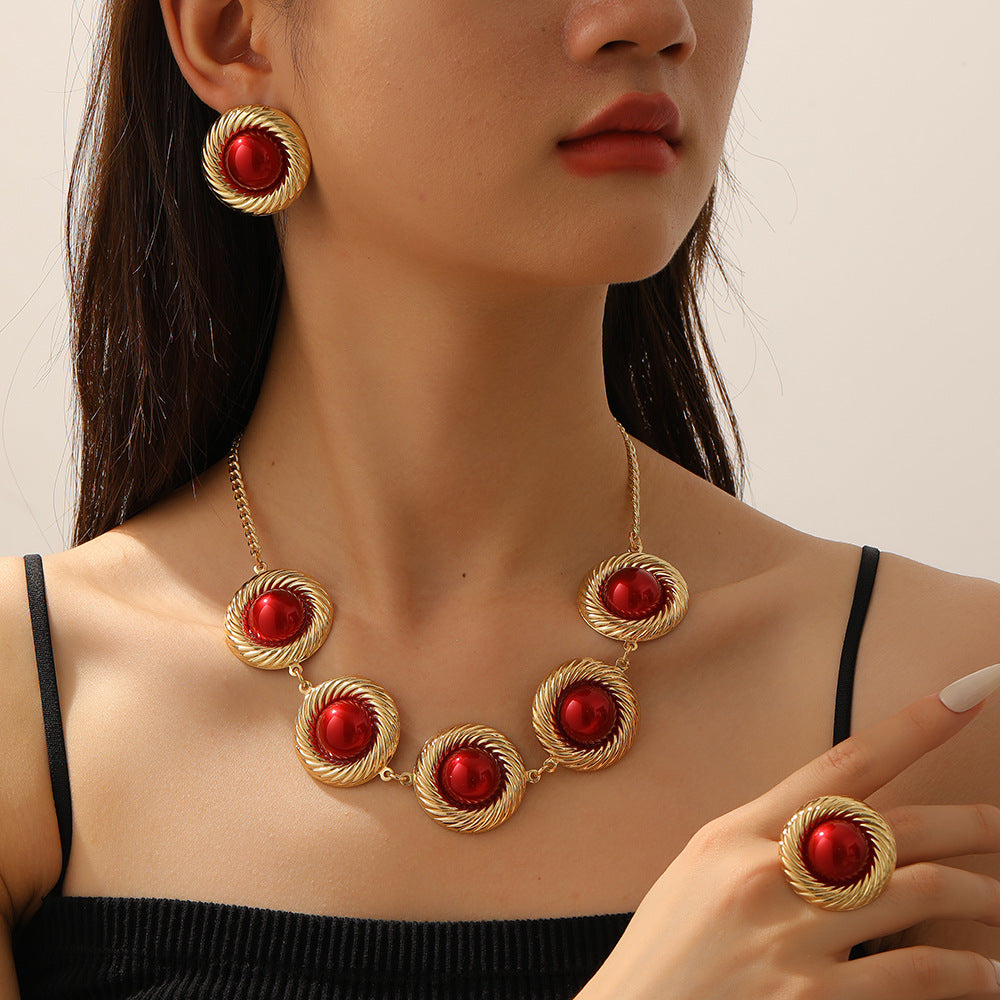Damen Schmuckset mit elegantem, geschwungenem Design Shop Nory