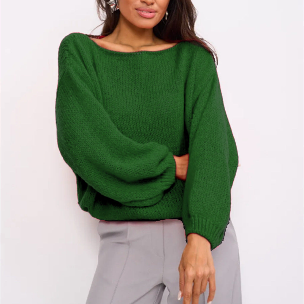 Damen Schulterfreier Mohair‑Optik Oversize-Pullover mit überschnittener Passform und kurzem Saum Shop Nory