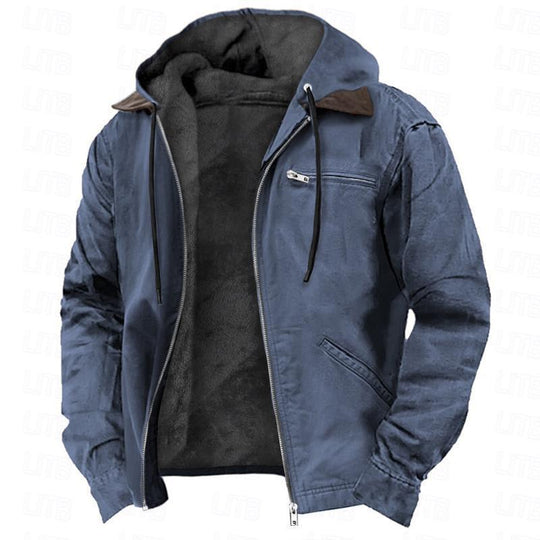 Herren Gefütterte Fieldjacke mit Kapuze und Sherpa-Futter Shop Nory