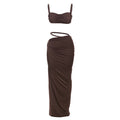 Damen Oberteil und Maxi Rock Set