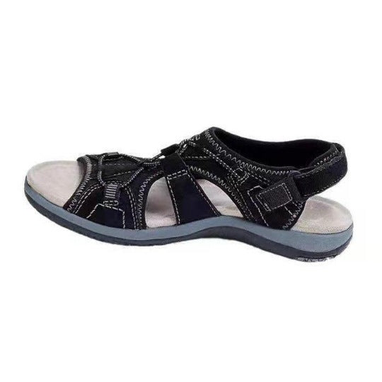 Damen Sportive Komfort-Sandalette mit gepolstertem Fußbett und Klett-Fersenriemen Shop Nory