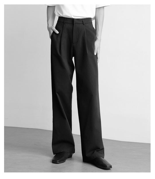 Herren weite hochtaillierte Bundfaltenhose aus Baumwollmix Shop Nory