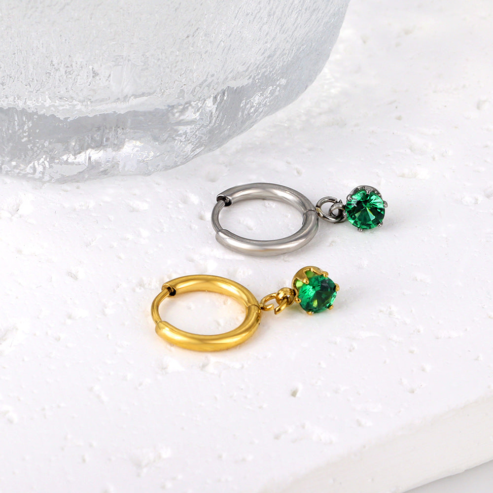 Damen Hängende Ohrringe mit funkelnden Zirkonia-Anhängern Shop Nory