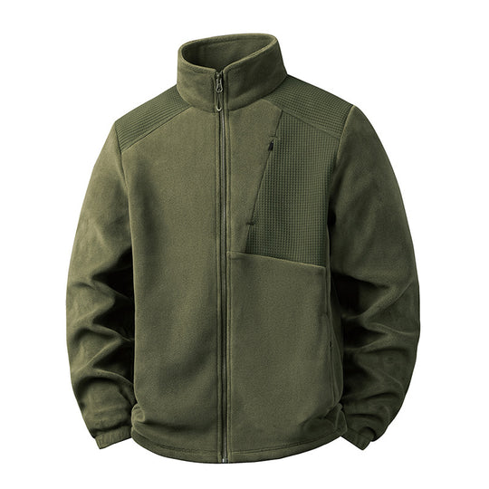 Herren Fleecejacke mit Stehkragen und verstärkten Schulterpaneelen Shop Nory