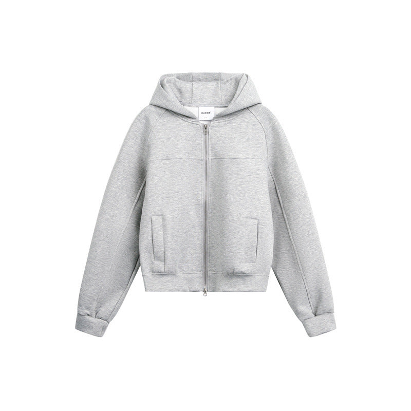 Unisex Kapuzen-Sweatjacke mit Zwei-Wege-Reißverschluss und Boxy-Schnitt Shop Nory