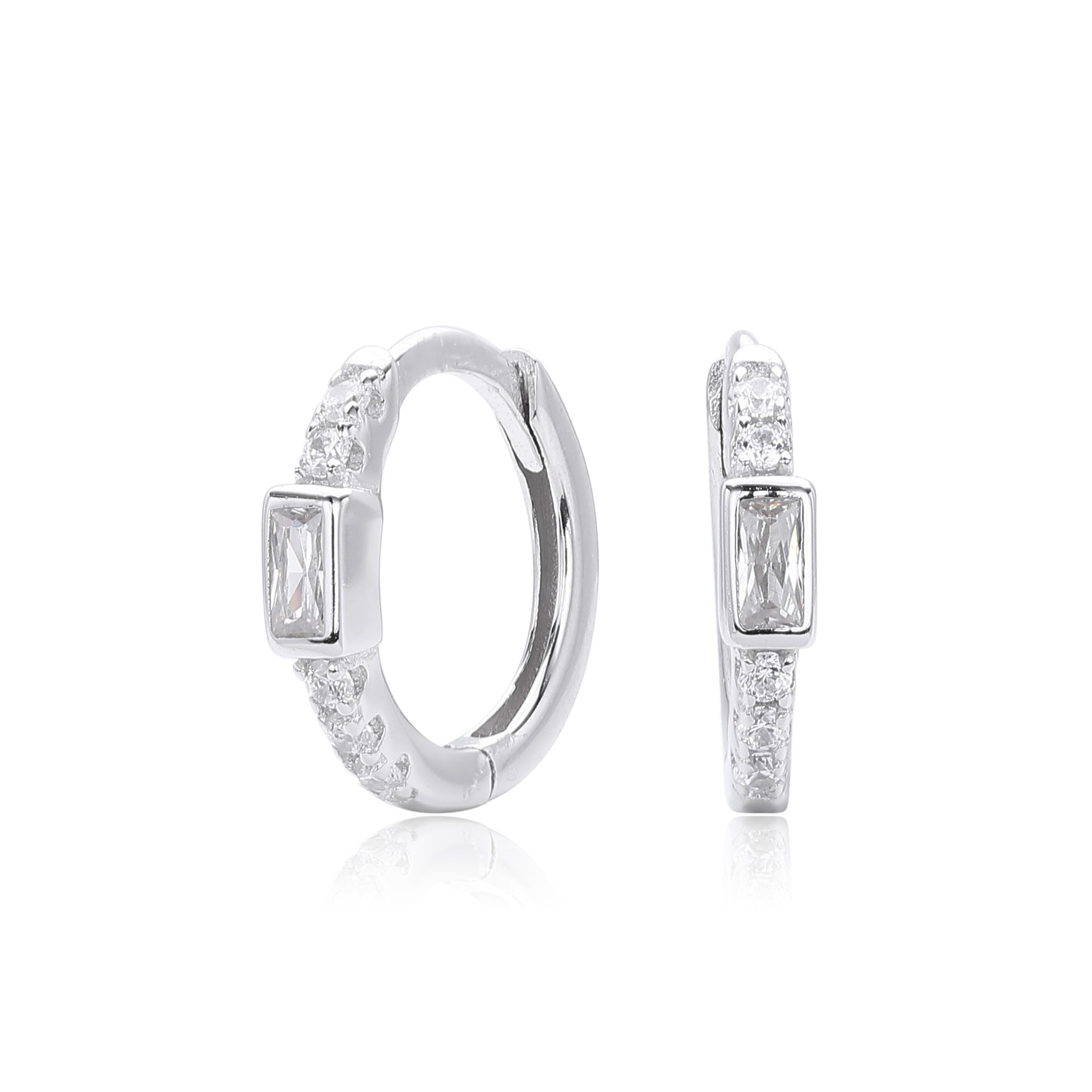 Damen Ohrhänger mit elegantem Zirkonbesatz aus hochwertigem 925 Sterlingsilber Shop Nory