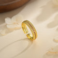 Damen Ring mit kunstvollem Muster und farbigen Kristallen Shop Nory