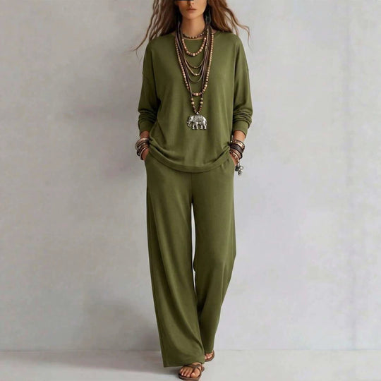 Damen Loungewear-Set mit weitem Bund und Oversize-Langarmshirt Shop Nory