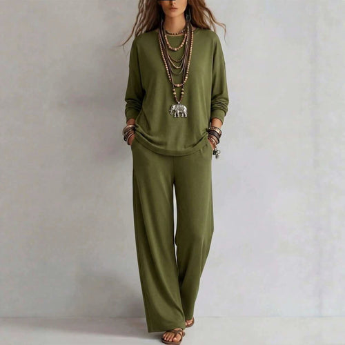 Damen Loungewear-Set mit weitem Bund und Oversize-Langarmshirt Shop Nory
