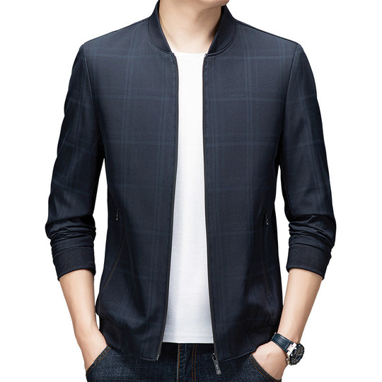 Herren Modische Bomberjacke mit Karomuster Shop Nory