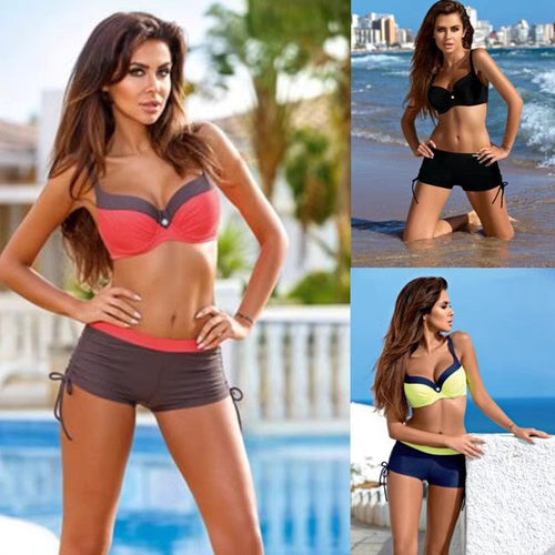 Damen Bikiniset mit stützenden Körbchen und figurbetontem Schnitt