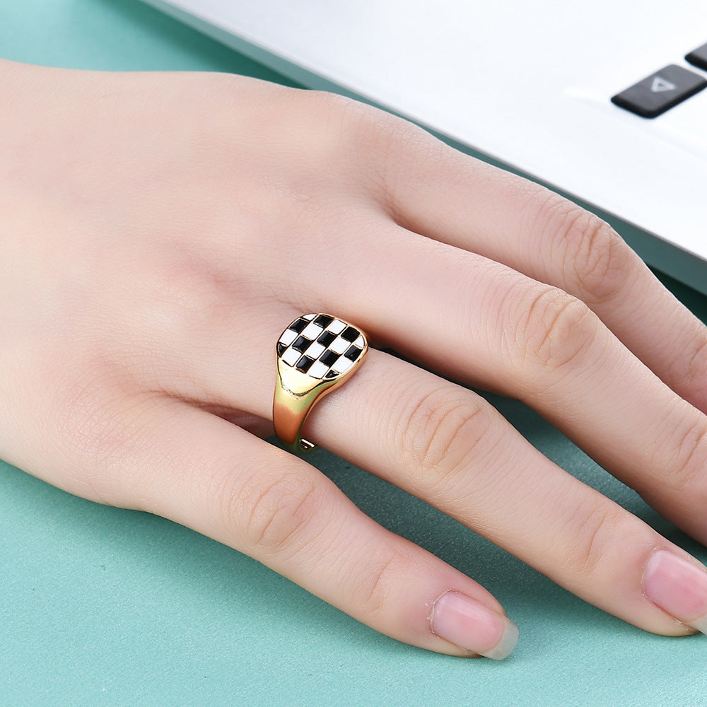 Herren Siegelring mit modernem, zweifarbigem Design Shop Nory