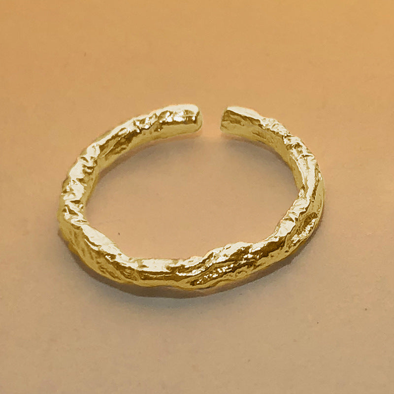 Damen handgefertigter texturierter Ring Shop Nory