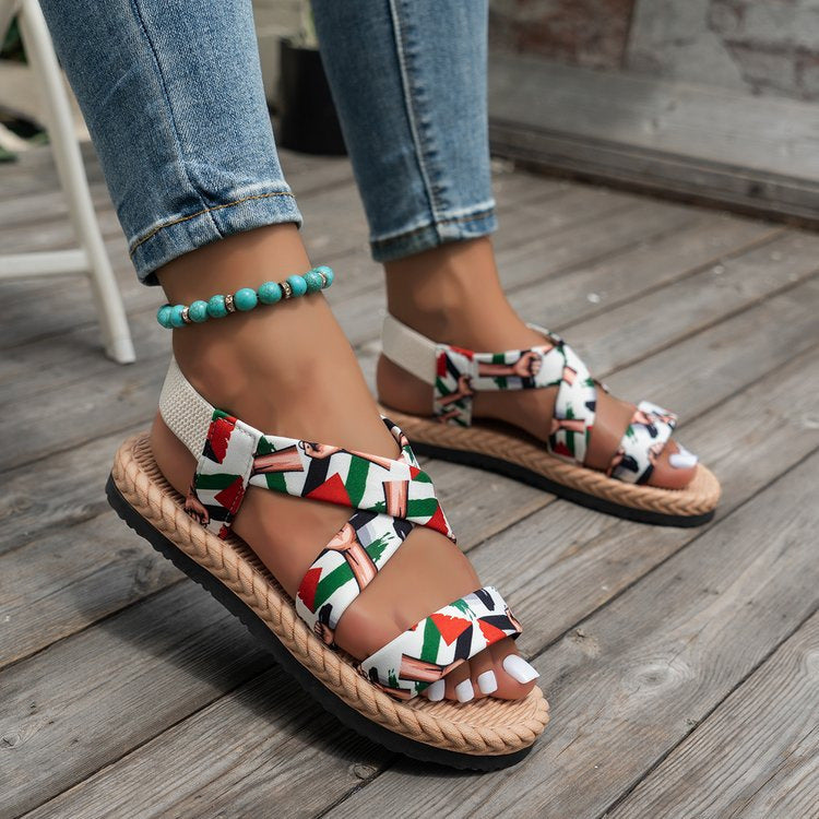 Damen Bequeme Trend-Sandalen mit verstellbaren Riemen und atmungsaktiver Sohle Shopnory