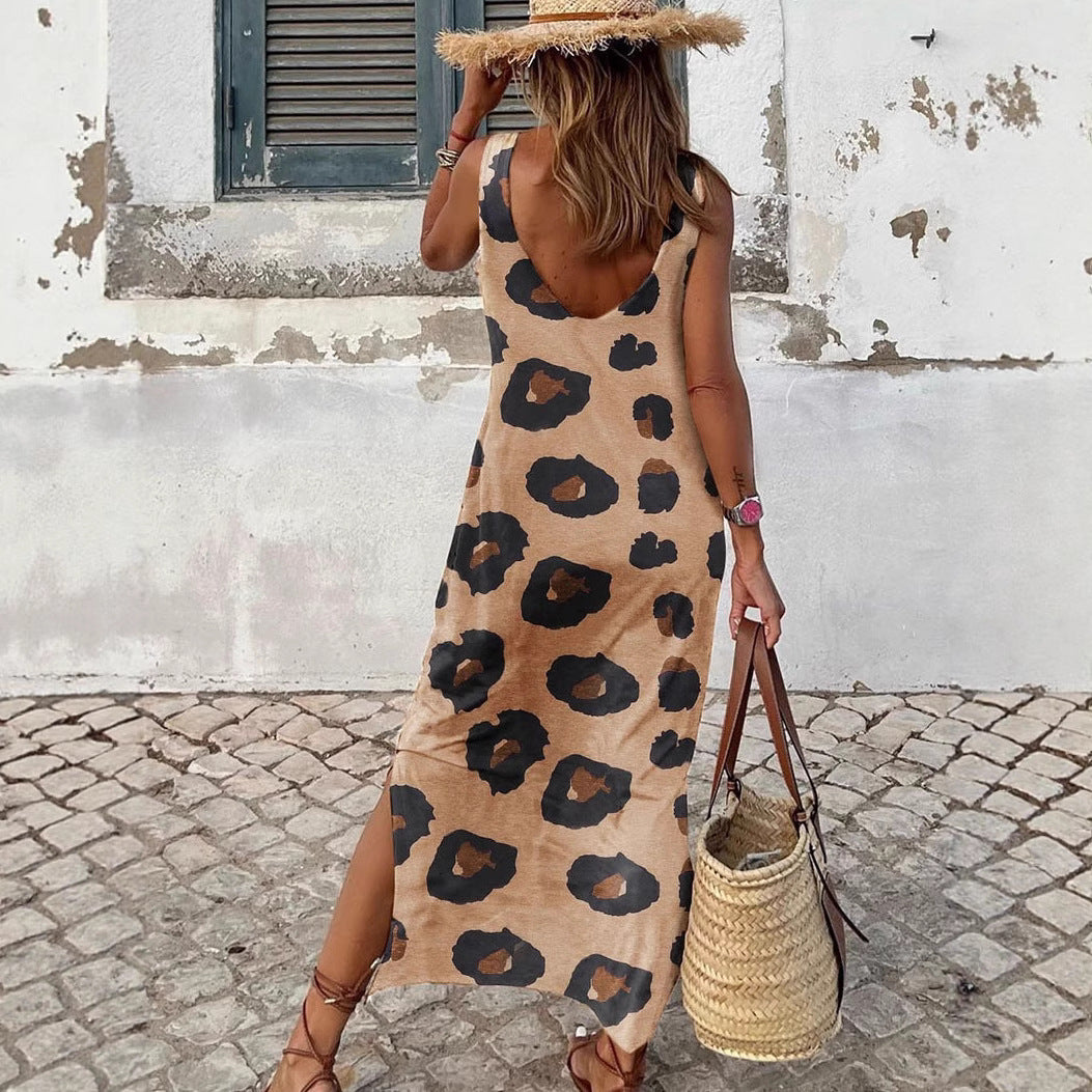 Damen Maxikleid mit modernem Leo-Print Shopnory
