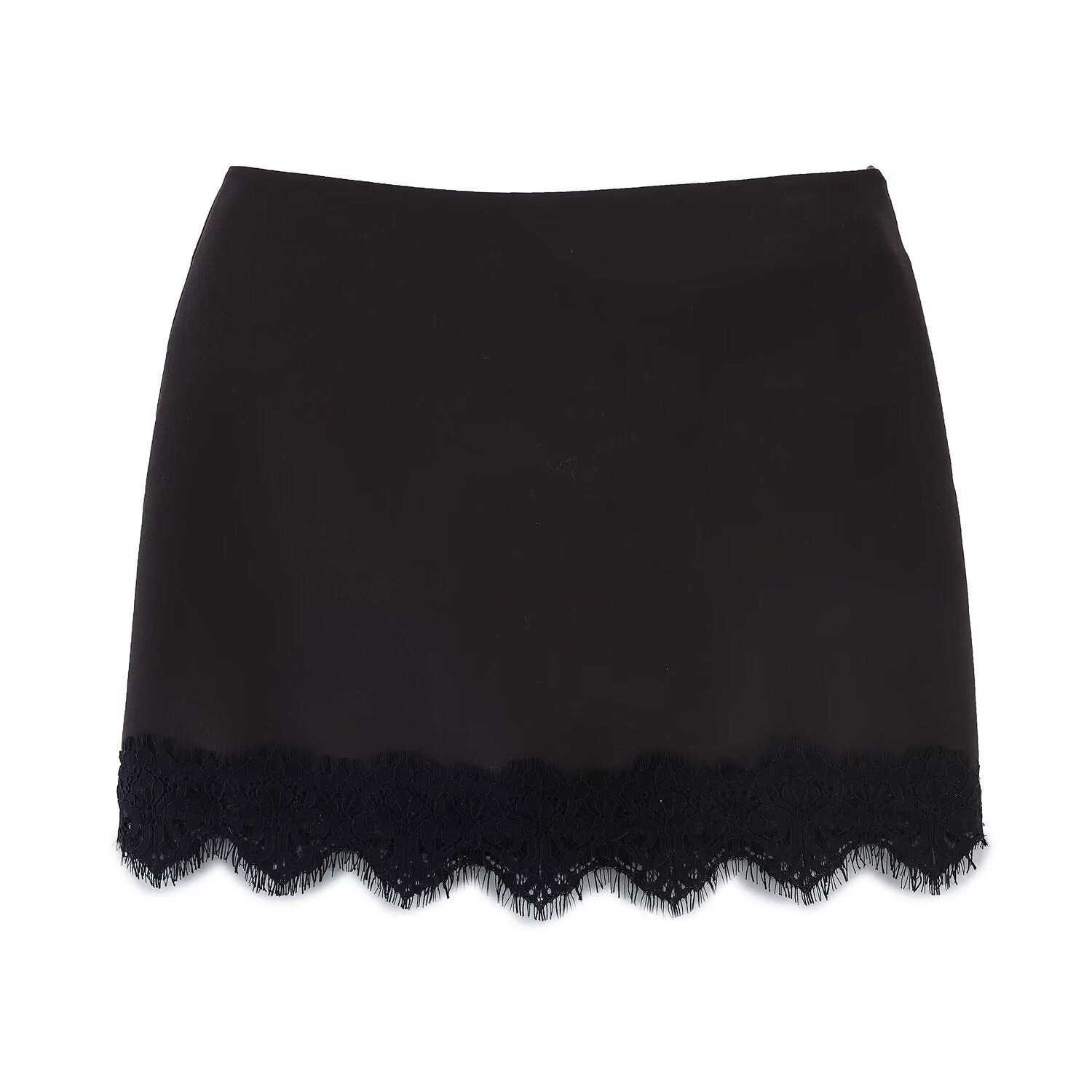 Damen eleganter Rock mit Spitzenbesatz