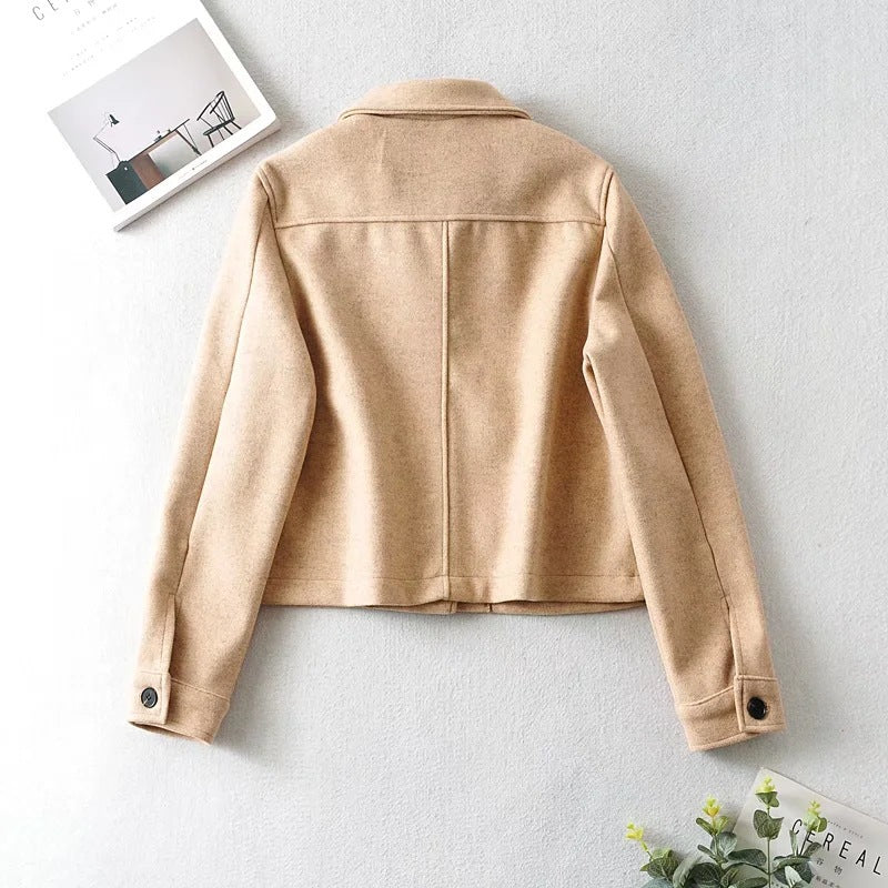 Damen Kurze Wollmix-Übergangsjacke mit aufgesetzten Pattentaschen Shop Nory