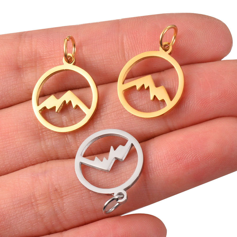 Damen Anhänger mit Bergmotiv aus hochwertigem Edelstahl Shop Nory