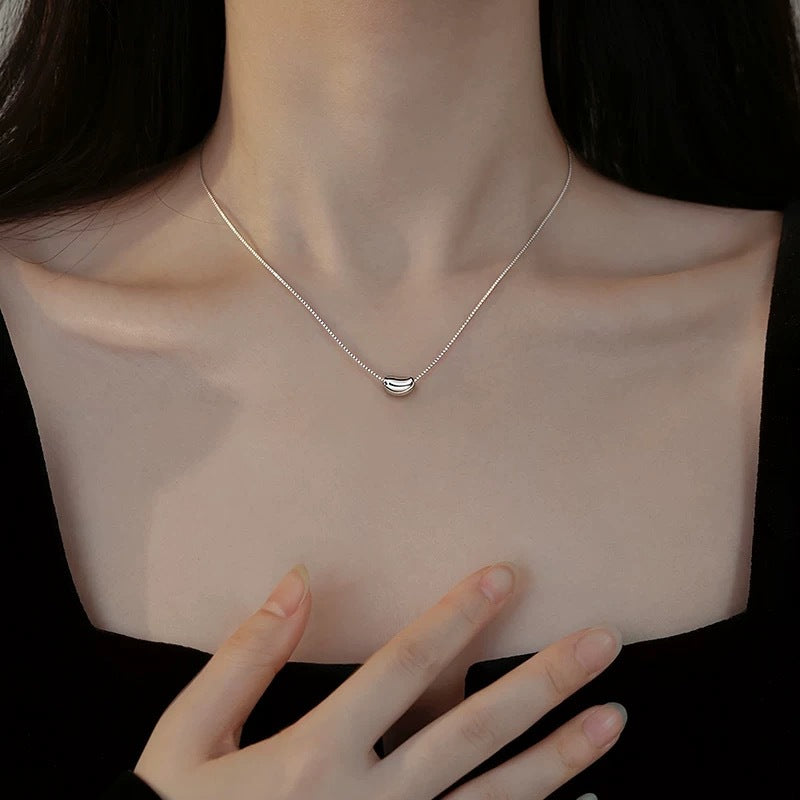 Damen Halskette mit elegantem Tropfenanhänger aus edlem Edelstahl Shop Nory