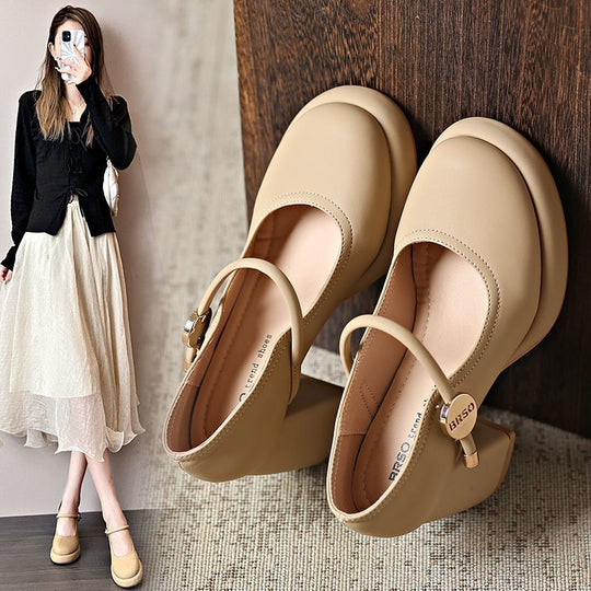 Damen Mary Jane Schuhe mit komfortablem Blockabsatz