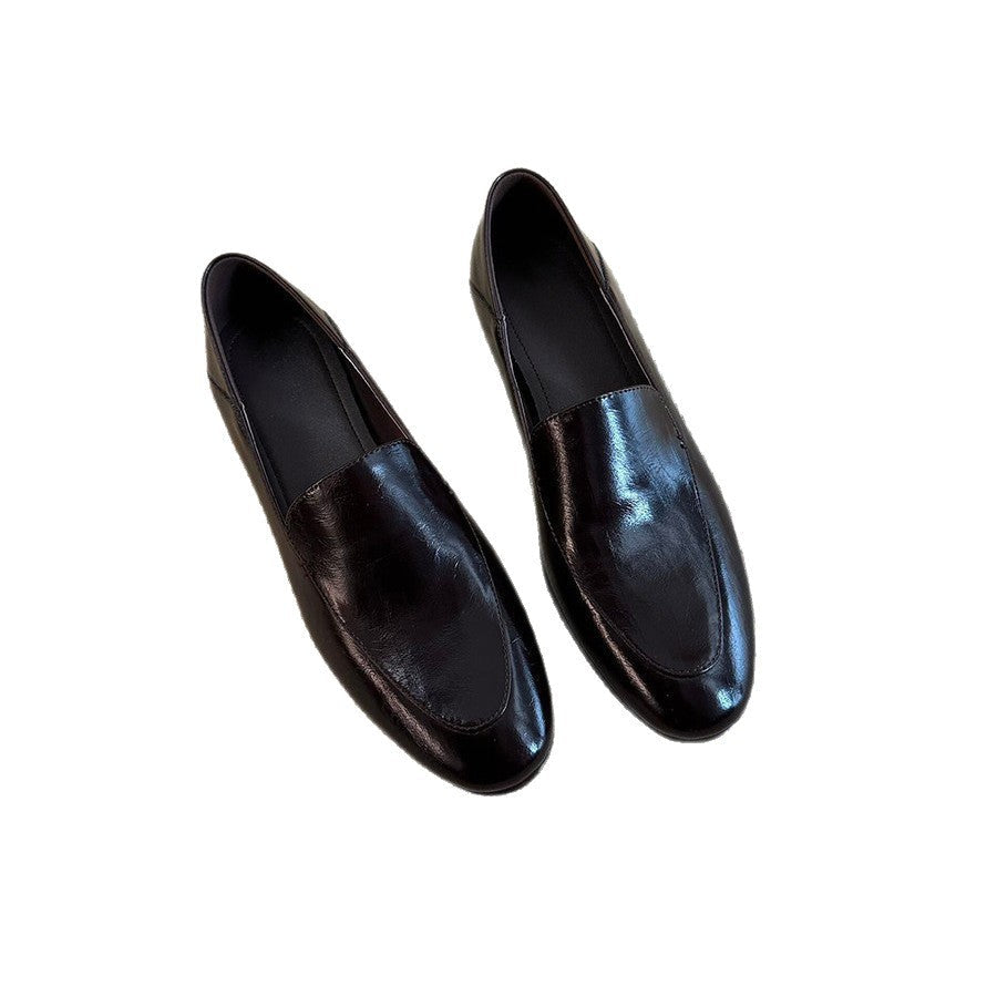 Damen Mokassins aus hochwertigem Leder mit eleganter Schlupf-Optik Shopnory
