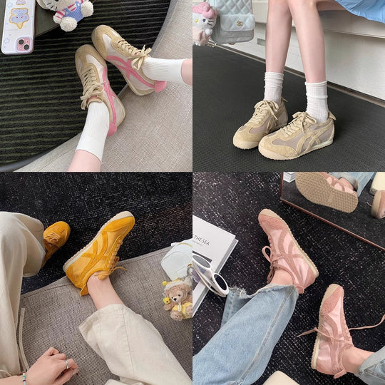 Damen modische Sneakers mit hochwertigem Wildleder und atmungsaktiver Konstruktion