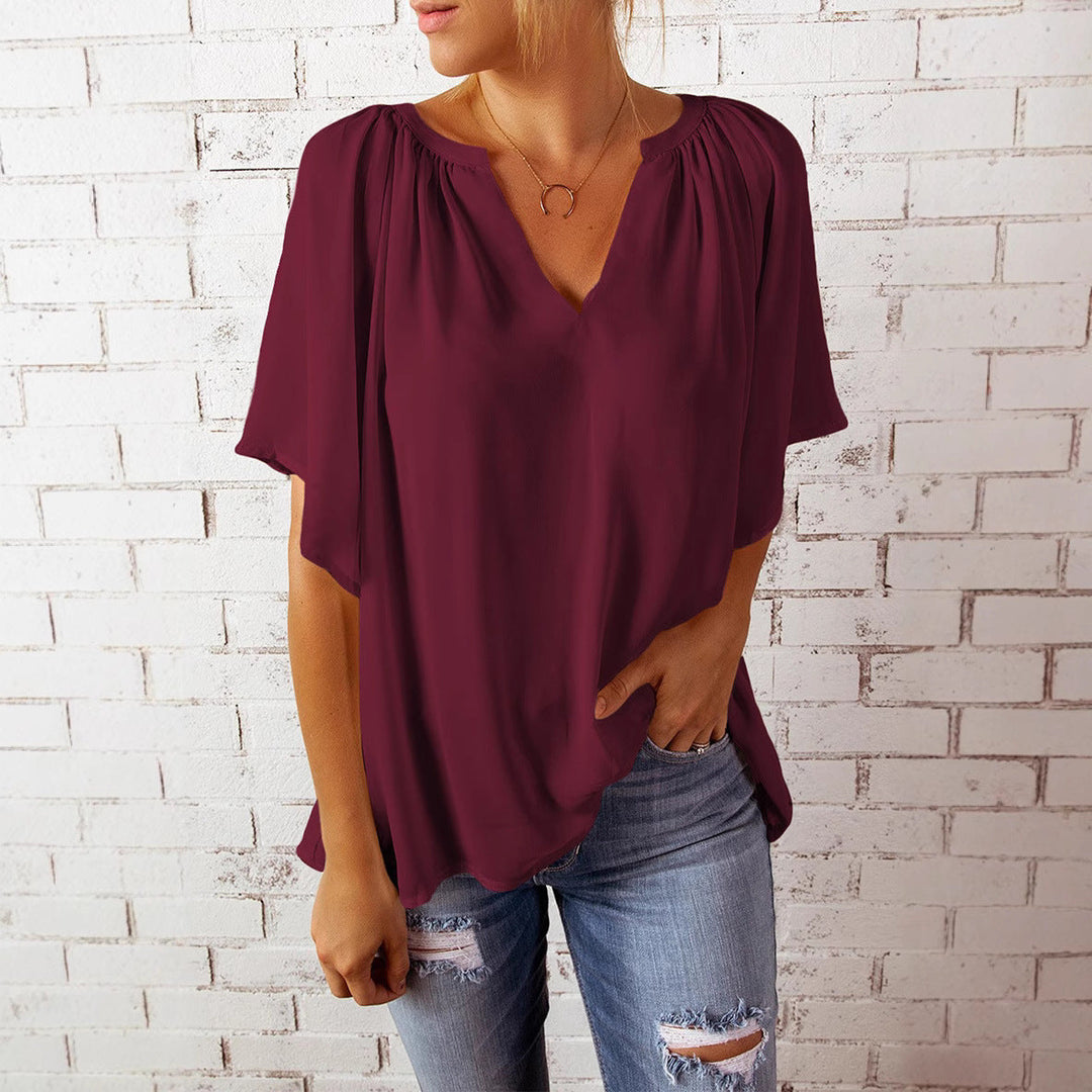 Damen elegante Chiffon-Bluse