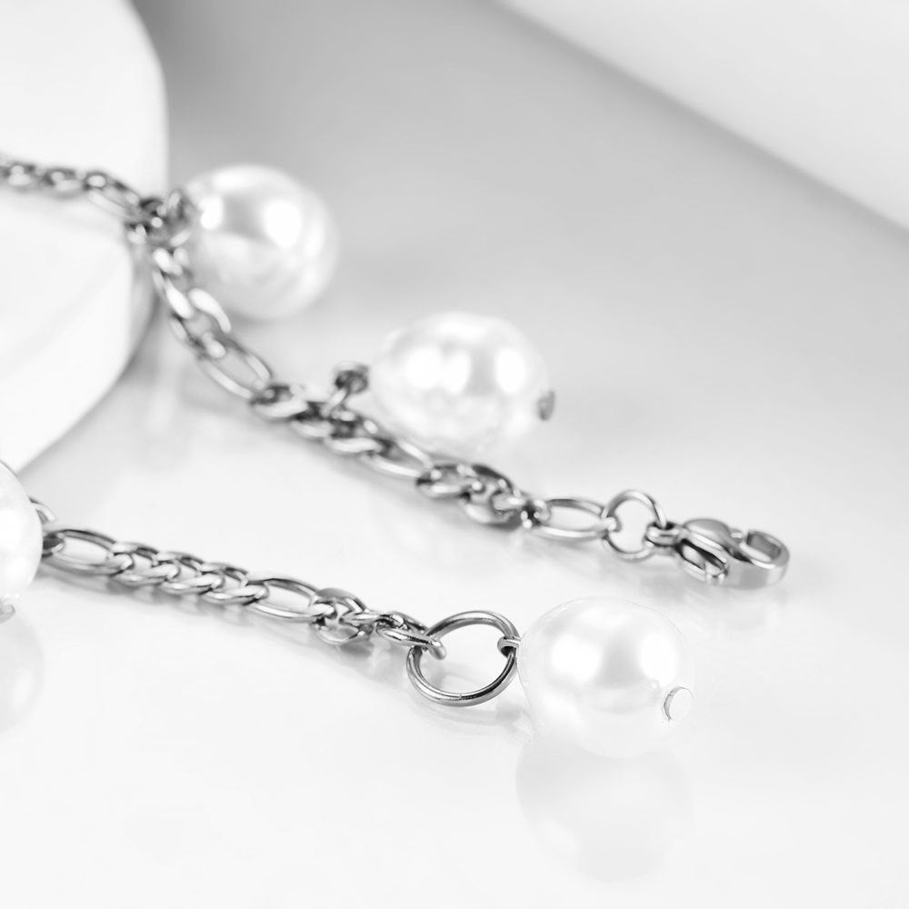 Damen Armband mit Perlenanhängern und elegantem Kettendesign Shop Nory