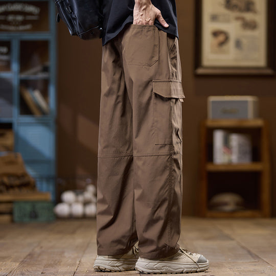 Herren Leichte Technical Cargo-Hose mit geradem Bein, Multifachtaschen und Kordelbund Shop Nory