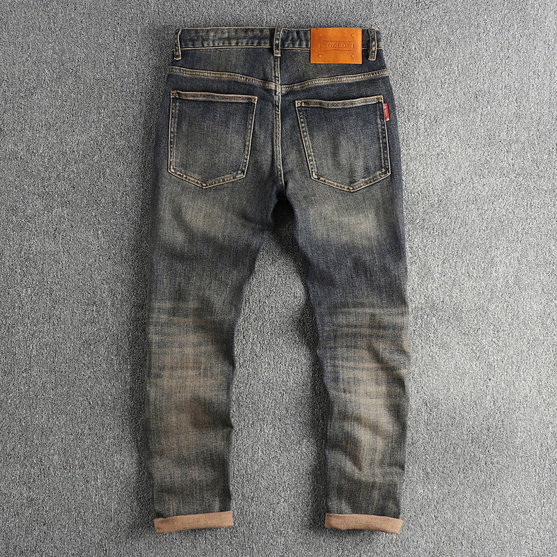 Herren Slim-Fit Jeans mit lässigem Used-Look