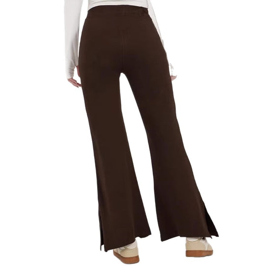 Damen Flair-Hose mit hoher Taille, durchgehender Bügelfalte und seitlichem Saumschlitz Shop Nory