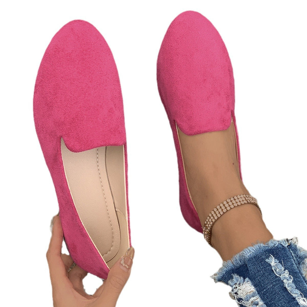 Damen elegante Slipper aus weichem Wildleder Shopnory