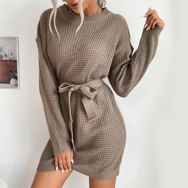 Damen Strickkleid mit Gürtel Shop Nory