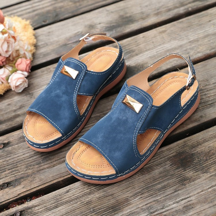 Damen Komfortable Sandalen mit verstellbarem Riemendesign Shopnory