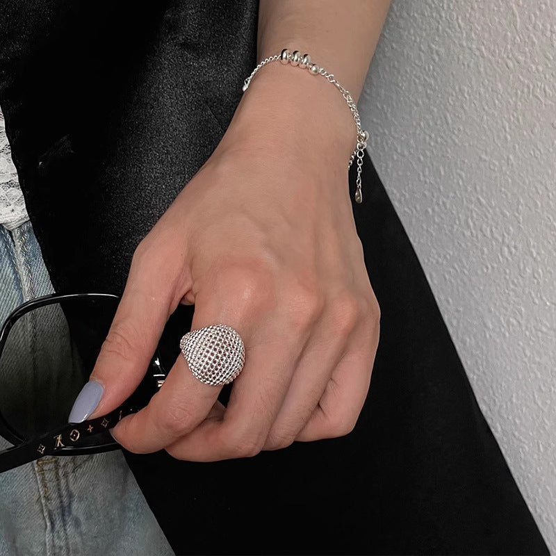 Damenring im modernen Netzdesign Shop Nory