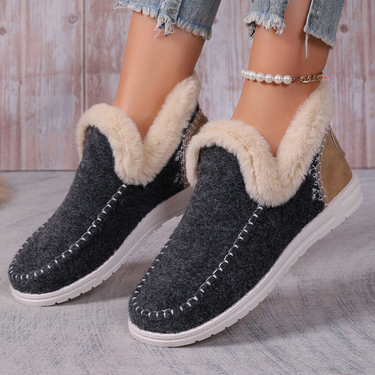 Damen Gefütterte Filz-Mules mit Teddyfutter und ergonomischer Gummisohle Shop Nory