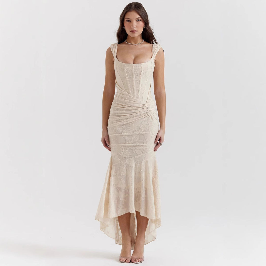 Damen Elegantes Maxikleid mit raffinierten Rüschen und schmeichelndem Schnitt
