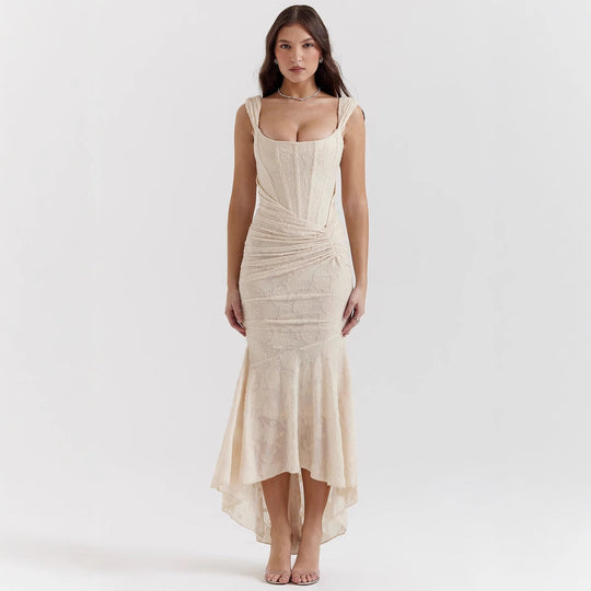 Damen Elegantes Maxikleid mit raffinierten Rüschen und schmeichelndem Schnitt