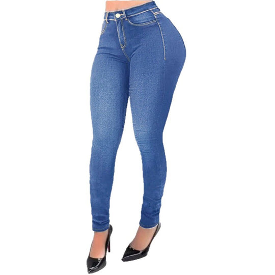 Damen Hochgeschnittene Sculpting-Jeggings im Denim-Look mit Push-up-Effekt Shop Nory