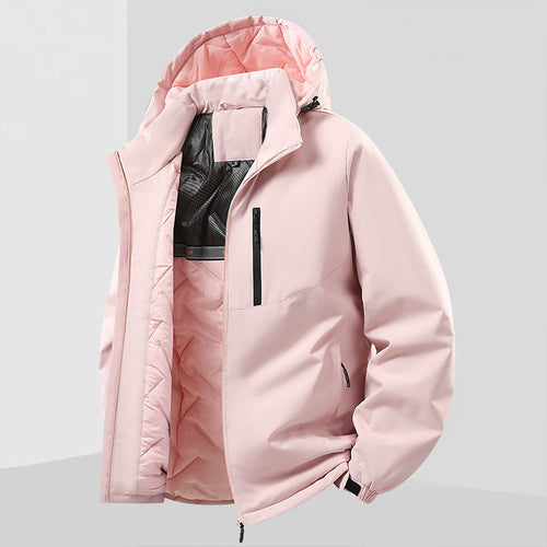 Herren Leichte isolierte Hybrid-Outdoorjacke mit Thermofutter, Kapuze und wasserdichten Reißverschlüssen Shop Nory
