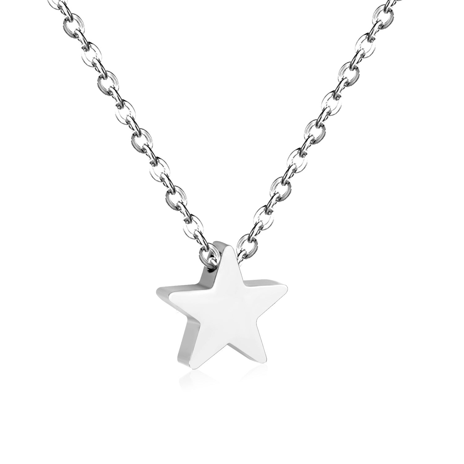 Damen Halskette mit halbmondförmigem Anhänger aus Edelstahl und goldplattierter Oberfläche Shop Nory
