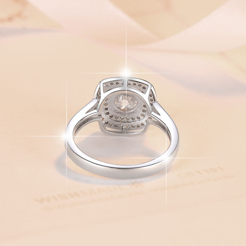 Damen eleganter Solitär-Ring mit funkelndem Zirkonia Shop Nory