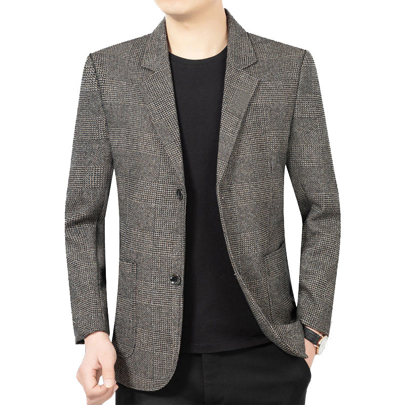 Herren Glencheck-Sakko Slim Fit aus Wollmischung mit dezentem Overcheck Shop Nory