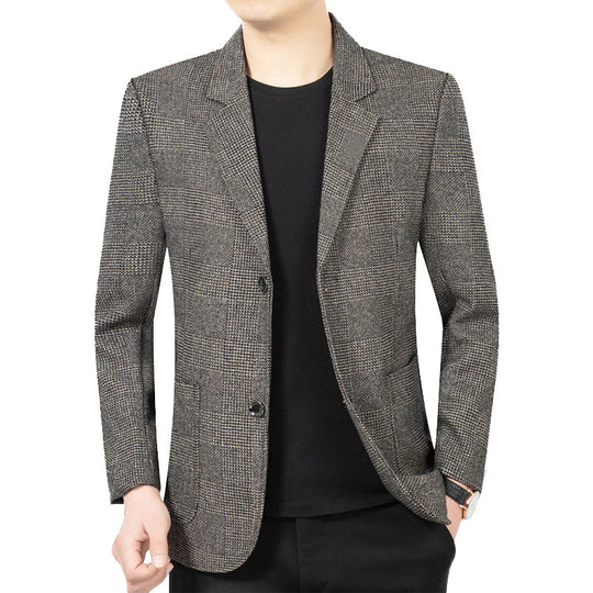 Herren Glencheck-Sakko Slim Fit aus Wollmischung mit dezentem Overcheck Shop Nory